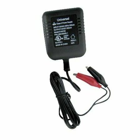 UPG 12V, 500mA, Single Stage Charger wAlligator Clips D1733